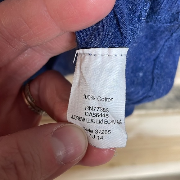 J Crew Size Small Heather Blue Vintage Cotton Super Soft And Stretchy Tank Top - Picture 4 of 7